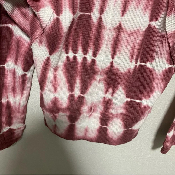 Anthropologie Pilcro Tie Dye Waffle Knit Cowl Neck Sweater - Picture 7 of 11